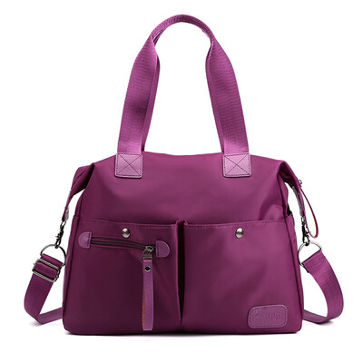 

Single shoulder diagonal bag nylon lady bag fashionable large capacity waterproof cloth bag portable canvas mother bag