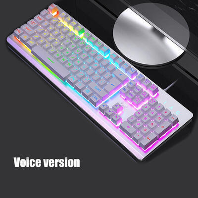 

Hot Sale English Backlight Gaming Keyboard Wired Teclado Gamer Floating LED Backlit USB Similar Mechanical Feel
