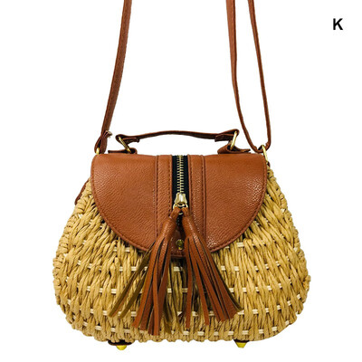 

Women Handmade Woven Flap Handbags Bohemian Style Summer Straw Bags Beach Rattan Crossbody Bags 2019 Fashion Shoulder Bags