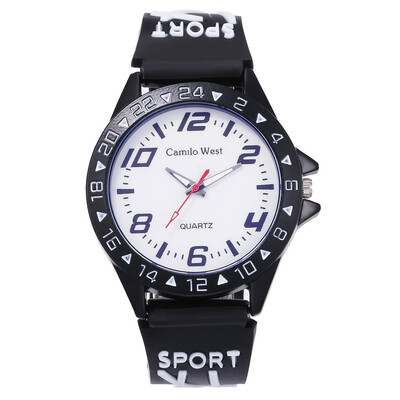 

Hot mens sports silicone watch student leisure household