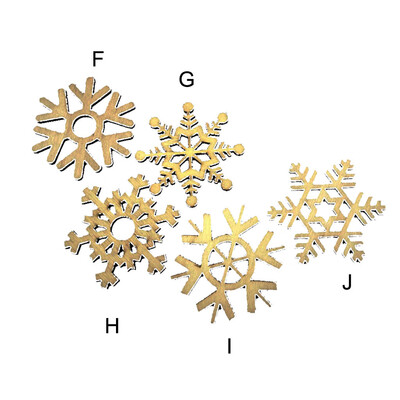 

Toponeto Assorted Wooden Snowflake Xmas Wedding Tree Hanging Ornament Decor Sturdy