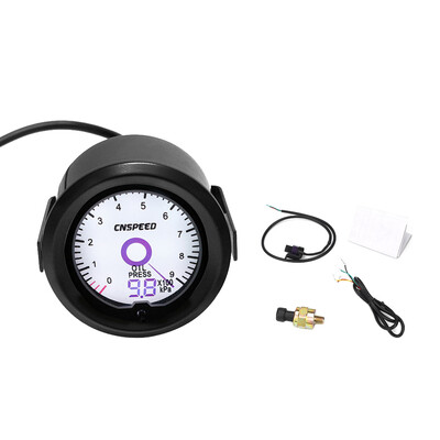 

2" 52mm 7 Colors LCD Screen Display 12V Car Oil Pressure Gauge Meter 0-900 Kpa Car Accessories