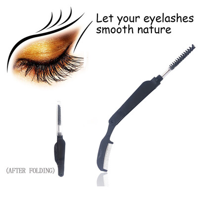 

〖Follure〗Folding Eyelash Comb Lash Separator Mascara Lift Curl Metal Brush Beauty Makeup