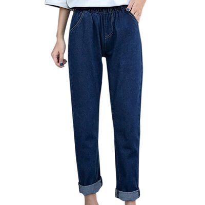 

Jeans Women Casual Stretch Trousers High Waist Jean mom jeans Loose Denim Nine Harem Pants plus size jeans