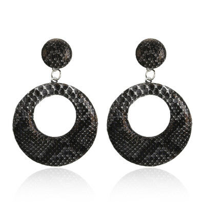 

New Big Geometric Drop Earrings for Women Punk Vintage Statement Earrings Snake Skin Party Jewelry Gift