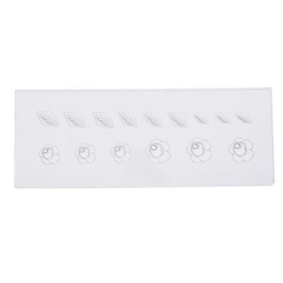 

Clear Nail Art Silicone Mold UV Gel DIY 3D Flower Carved Templates Mould