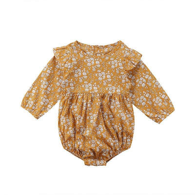 

Newborn Infant Baby Girls Floral Romper Kids Bodysuit Jumpsuit Autumn Clothes