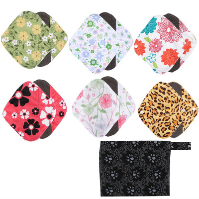 

Greensen 1PC Washable Wet Bag Pouch 6PCS Reusable Cloth Sanitary Menstrual Pads Panty Liner Wet Bag Reusable Menstrual Pad