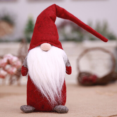 

Tailored Handmade Santa Cloth Doll Birthday Present For Home Christmas Holiday Decoration