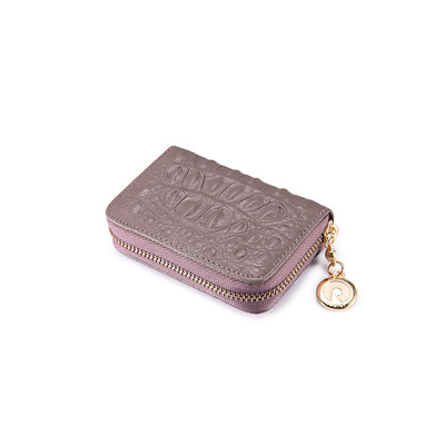 

REALER credit card holders genuine leather coin purse female business card ID holder zipper small women wallet for ladies