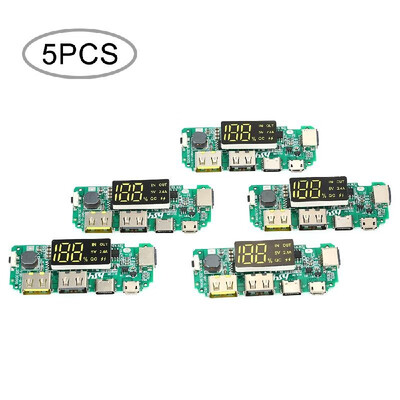 

18650 Lithium Battery Protection Board Power Supply Module Board Dual USB Charging Port for DIY Power Bank Portable Charger 10Pcs