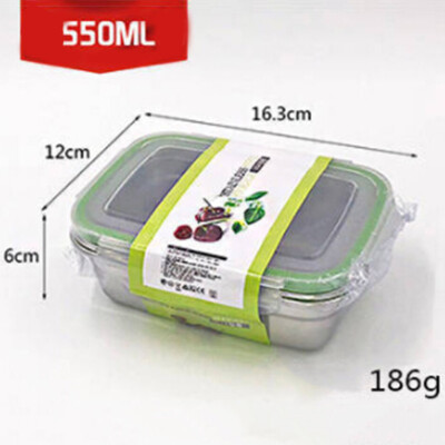 

Stainless Steel Food Storage Box Multifunctional Kitchen Home Lunch Box With sealing lids