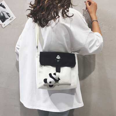 

Ins hundred canvas bags womens oblique satchels cute little square bags summer college students wear canvas bags on one should