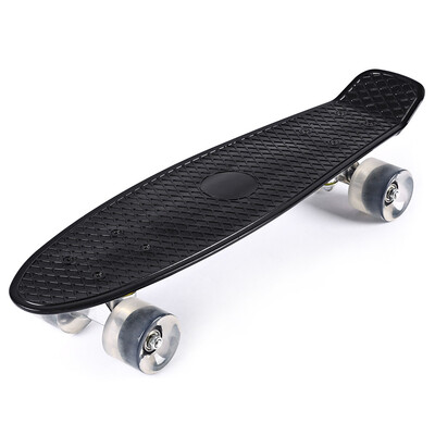 

22 Inches Cruiser Four-wheel Banana Style Plastic Board Deck with LED Flashing Wheels