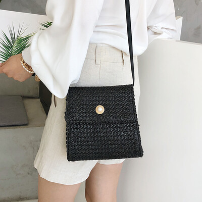 

Net red small bag Yang Qi straw bag fashion girl Messenger bag handbag New 2019 wild ins shoulder bag