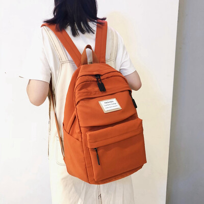 

Ins wind bag female Korean high school backpack college students large-capacity antique fashion backpack