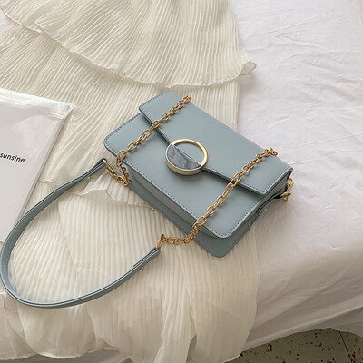 

Qiao Bani 2019 new Korean chic fashion solid color chain small square bag wild single shoulder diagonal trend handbags