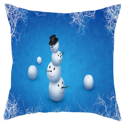 

Tailored Merry Christmas Short Plush Pillowcase Sofa Pad Set Home Decoration 18x18 Inch