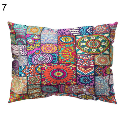 

Mandala Plaid Triangle Pillow Case Cushion Cover Sofa Bed Car Cafe Office Decor