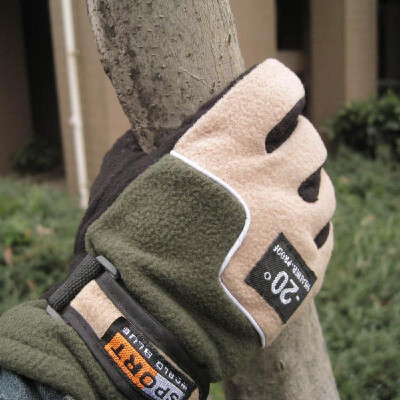 

Adjustable Gloves Men Full Finger Fleece Outdoor Windproof Thermal Winter Ski Cycling Skiing Hiking