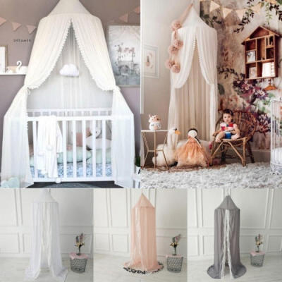 

Kids Baby Bedcover Bed Canopy Mosquito Net Tent Chiffon Curtain Bedding Dome New