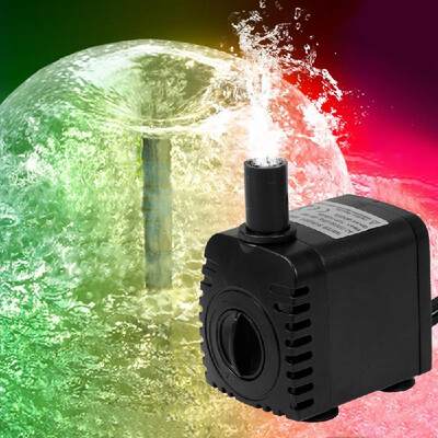 

15W Ultra-quiet USB Water Pump with Power Cord IP68 Waterproof for Aquarium Fish Tank Fountain with 4 LED Light