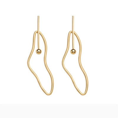 

Handmade Fashion Simple Circle Round Drop Earrings Geometric Metal Statement Earrings Popular Girls Gift Valentines Day gift