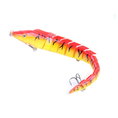 

New Hot 23cm Artificial Bait False Long Multi Joint Fish Shape Eco-friendly Odorless Plastic Fishing Lure With 3 Treble Hooks