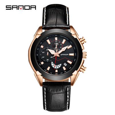 

Mens Watches Top Brand Luxury Waterproof Mens Watch Multi-function Casual Fashion Sports Leather Quartz Clock Relogio Masculino