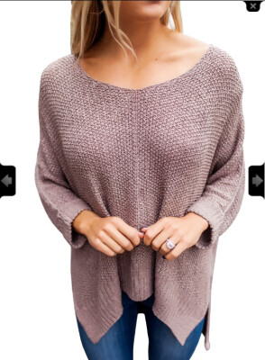 

Loose leisure nine point sleeve sweater