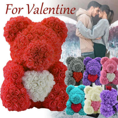 

Rose Bear Teddy Bear Large Huge Luxury 40CM Pe Foam Rose Valentines Day Gift