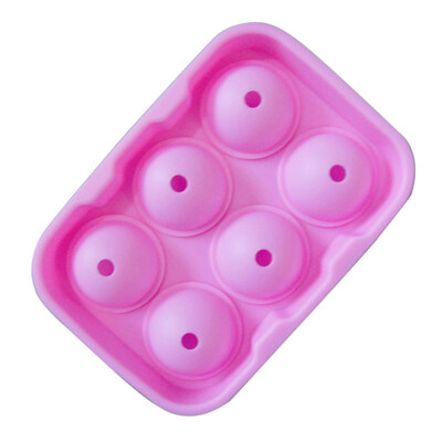 

6-slot Summer DIY Ice Cube Ball Maker Silicone Mold Tray Kitchen Party Bar Tool