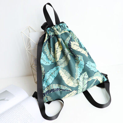 

Tailored Fashion Printed Canvas Backpack Drawstring Student Portable Canvas Backpack