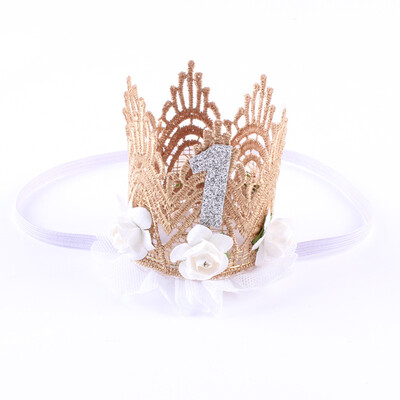 

Toddler Baby Kids Girls Lace Flowers Crown Princess Hair Band Headband Head