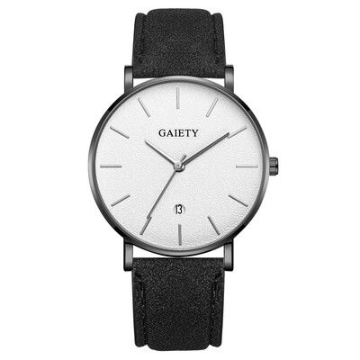 

Gobestart Fashion Simple Simple Casual Calendar Business Leather With Strap Mens Watch
