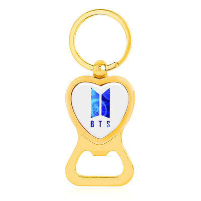 

KPOP BTS Keychains Bottle Opener Key Ring Metal Hanging Key Ring Key Chain