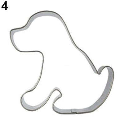 

Stainless Steel Dress Car Bone Puppy Dog Circle Mould Cookie Cutter DIY Mold