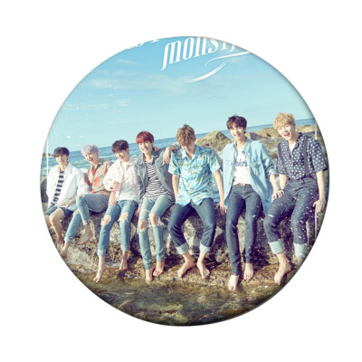 

Kpop Monsta Real Photo Same Heel Tin Plate Badge Brooch Cute Cartoon Brooch Bag Pendant Boys Girls Accessories Hot Gift for Fans