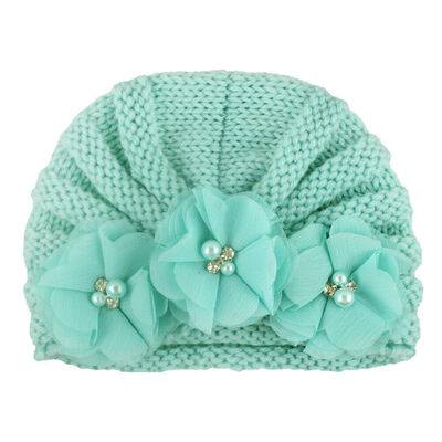 

Cute Newborn Toddler Infant Baby Girl Flower Soft Cotton Hospital Cap Beanie Hat