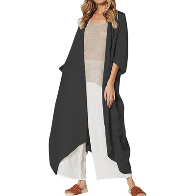 

Toponeto Women Plus Size Bikini Beach Cover Up Long Kimono Cardigan Beachwear Jacket Coat