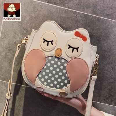 

Make fun of the personality small bag girl 2019 new cartoon owl bag girl lovely single shoulder oblique satchel bag