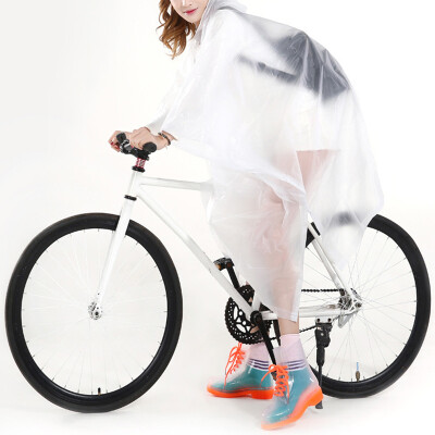 

Men Women Bike Outdoor Cycling Hooded Raincoat Waterproof Rain Cape Poncho Coat