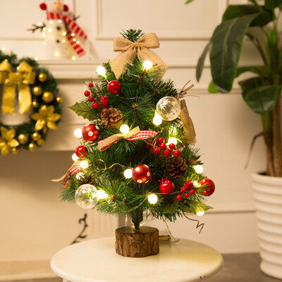 

Gobestart Artificial Flocking Christmas Tree LED Multicolor Lights Holiday Window Decor