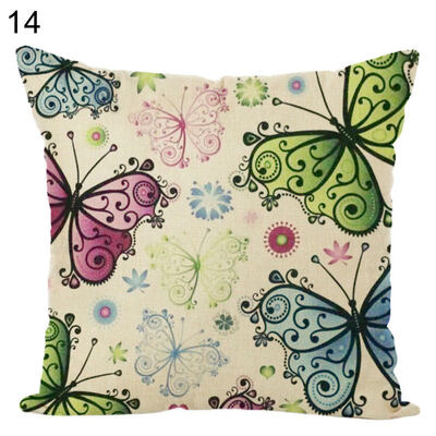 

Butterfly Printed Soft Throw Pillow Case Cushion Cover Sofa Bed Car Home Decor