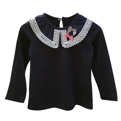 

Autumn Baby Girl T-Shirt Cute Bowknot Lace Design Long Sleeve T-Shirts Kids Tops Tees Casual Blouse