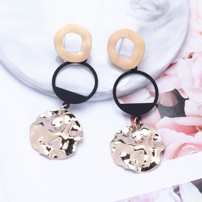 

EK608 Geometric Metal Spray Heart Flower Leaf Waterdrop Earrings for Women Statement Trendy Jewelry Brincos Party Pendientes