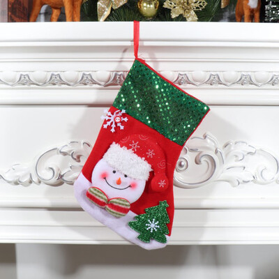 

Toponeto Christmas Candy Gift Bag Decoration Props Santa Elk Socks
