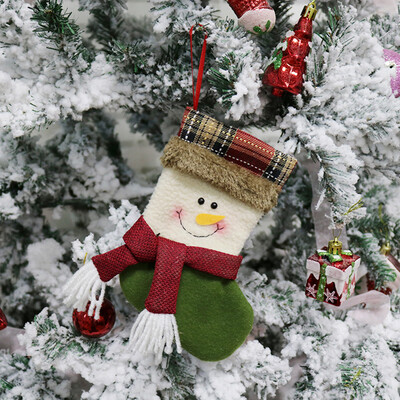 

〖Follure〗Candy Bag Christmas Gifts Tree Ornament Stocking Santa Claus Snowman Sock Decor