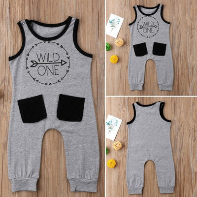 

Cotton Newborn Baby Boy Sleeveless Cotton Romper Jumpsuit Clothes Outfits 0-24M