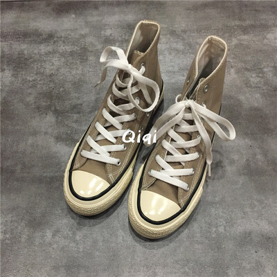 

Cocoa canvas shoes female high-end 2019 spring new Joker Korean student board shoes female